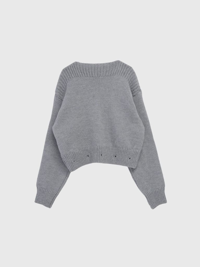 2way layered hem knit