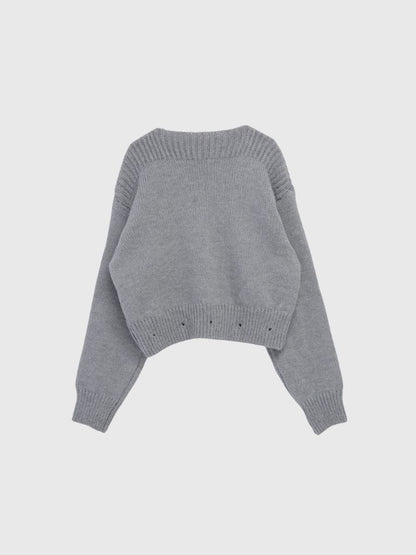 2way layered hem knit