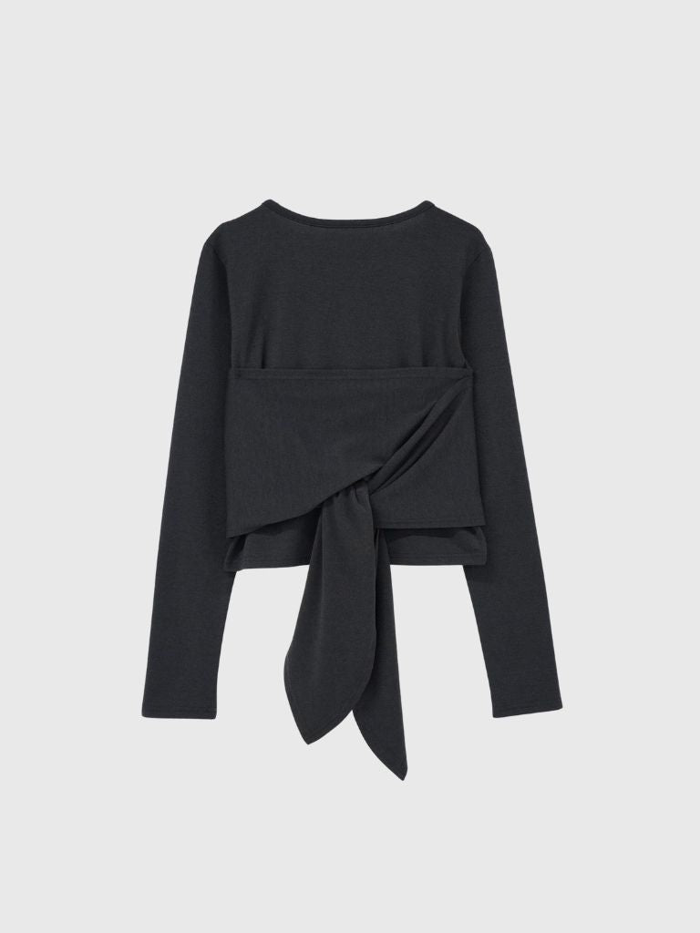 tie bustier cardigan