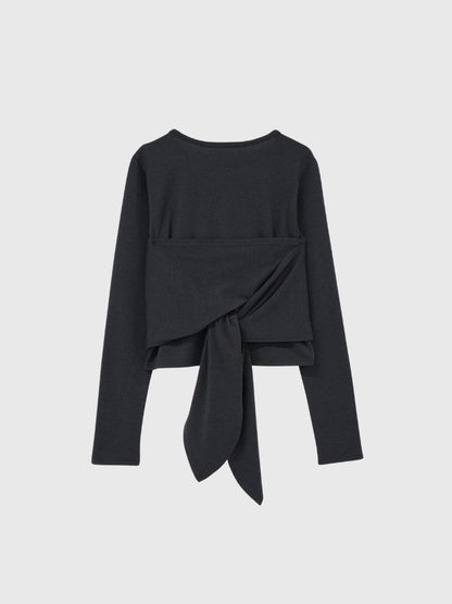 tie bustier cardigan