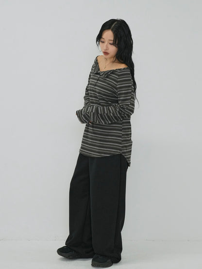 eyelet wide sweat pants