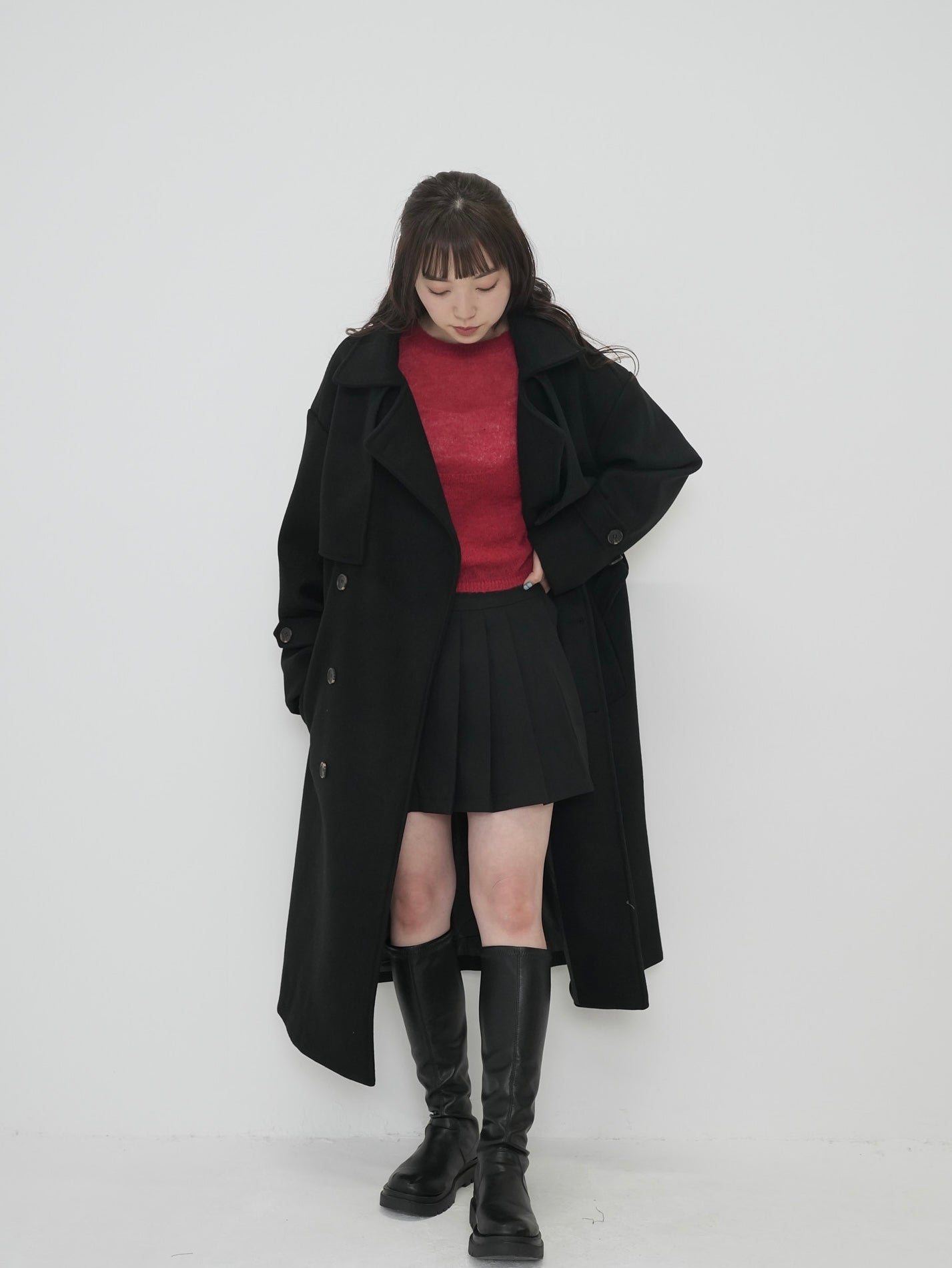 trench wool coat