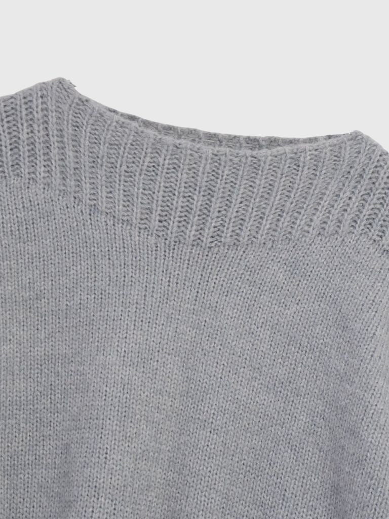 2way layered hem knit