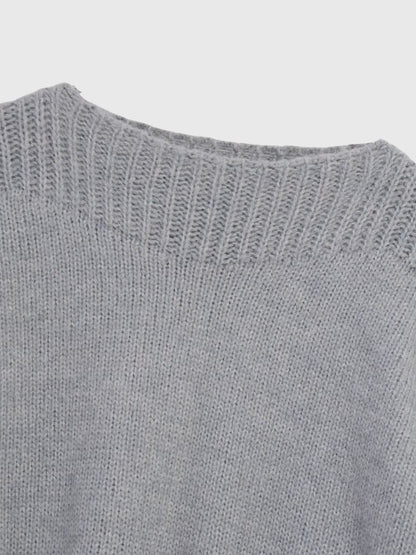 2way layered hem knit