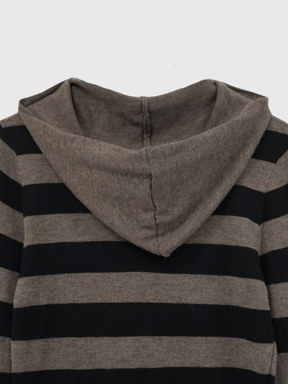 tight stripe hood knit