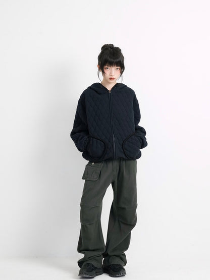 soft quilting hoodie
