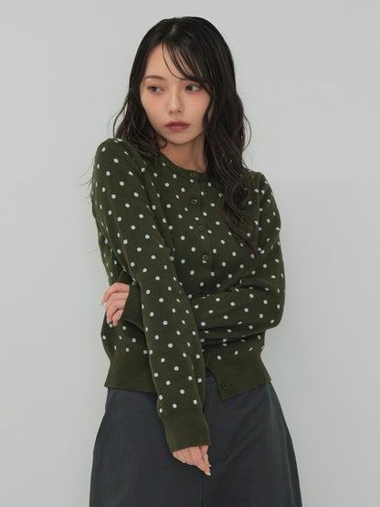 soft dot knit cardigan