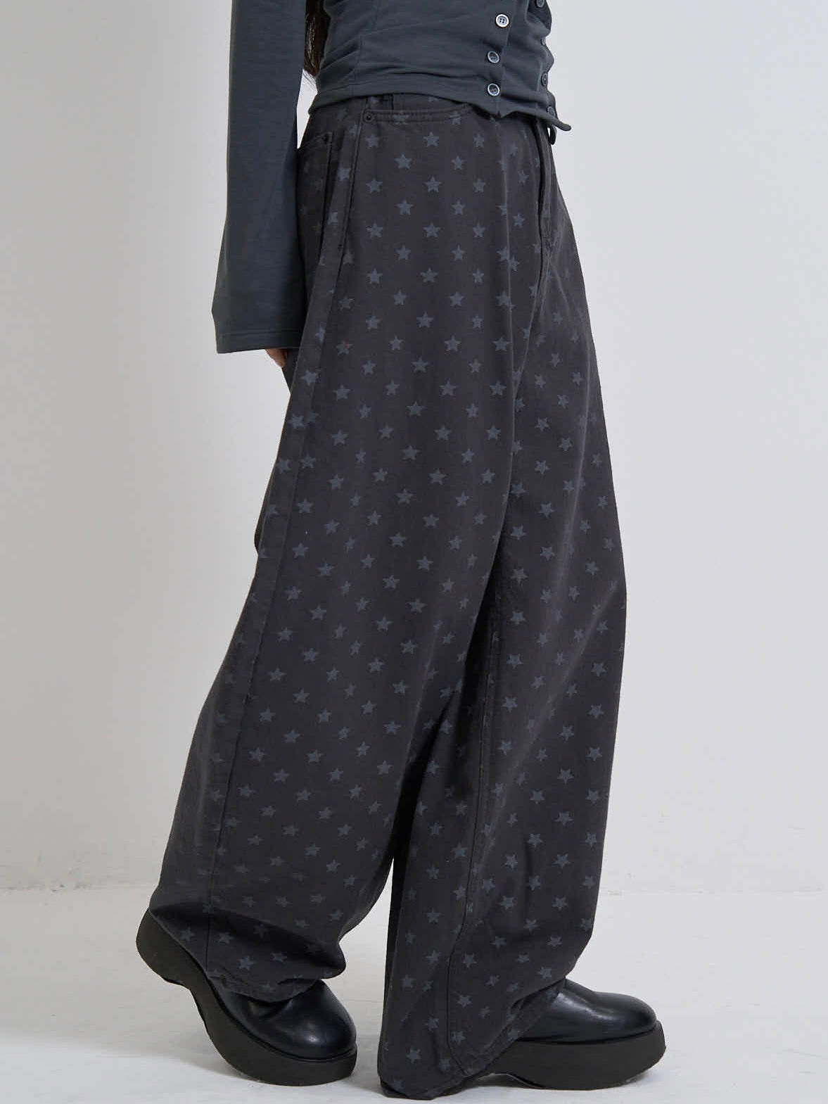 star dot balloon pants