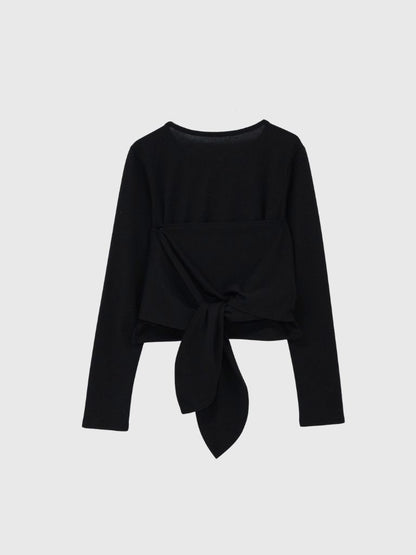 tie bustier cardigan