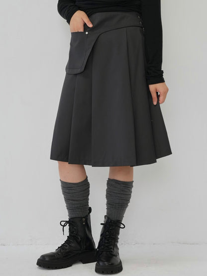 step pleats skirt