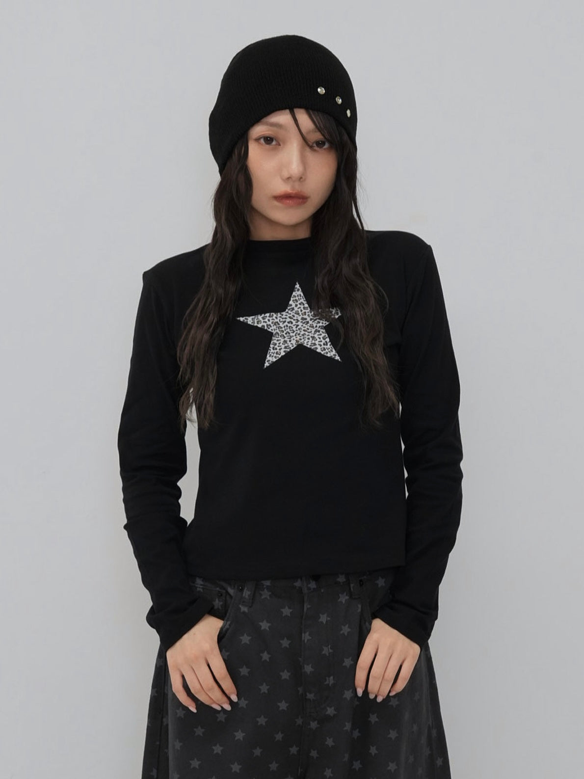 star leopard long t