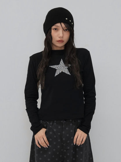 star leopard long t