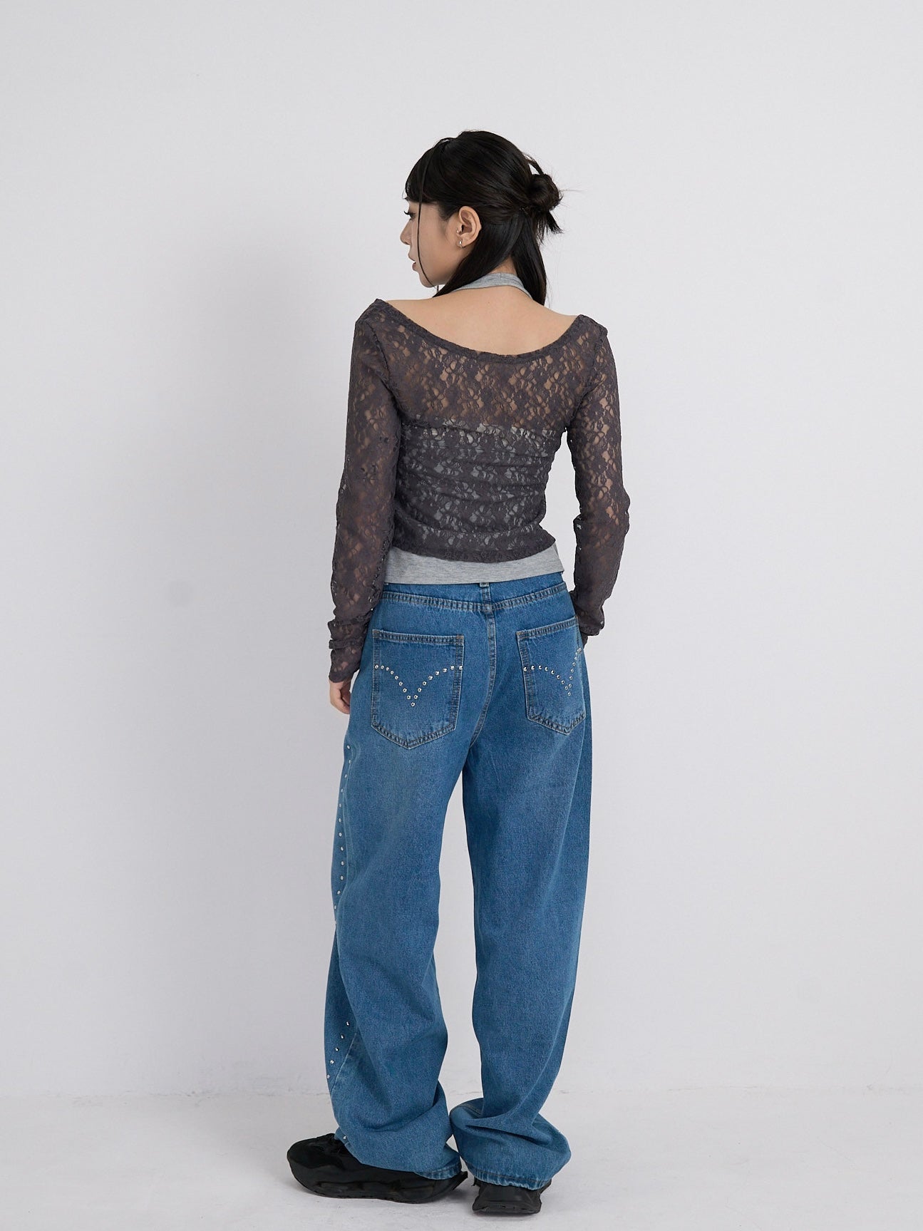 layered lace halter tops
