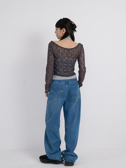 layered lace halter tops