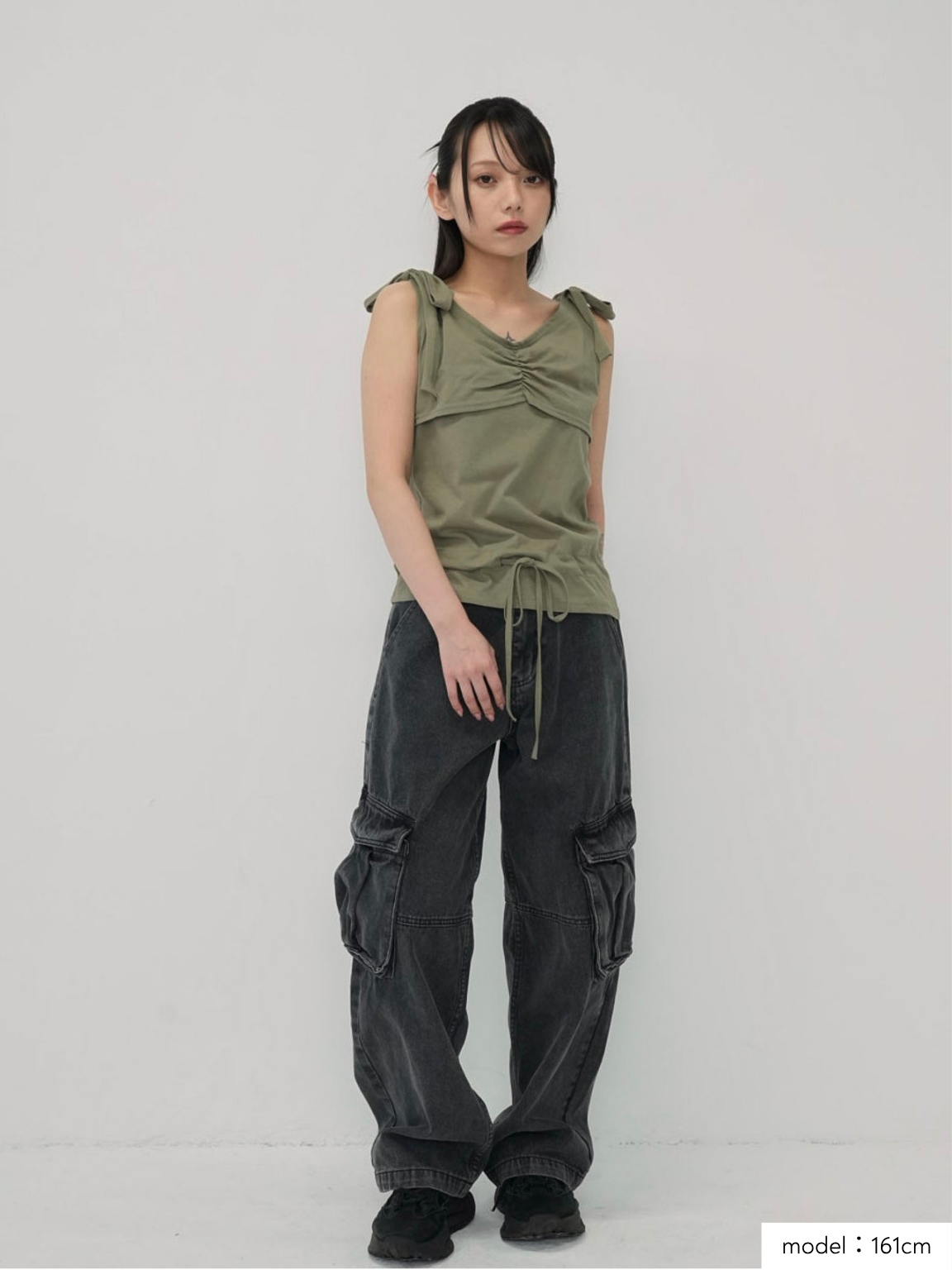 ribbon strap gather tops