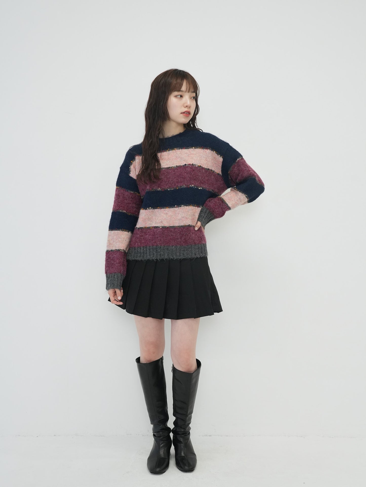 multi border knit