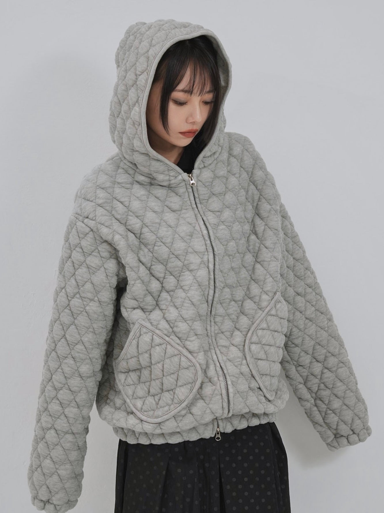 soft quilting hoodie