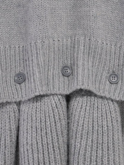 2way layered hem knit