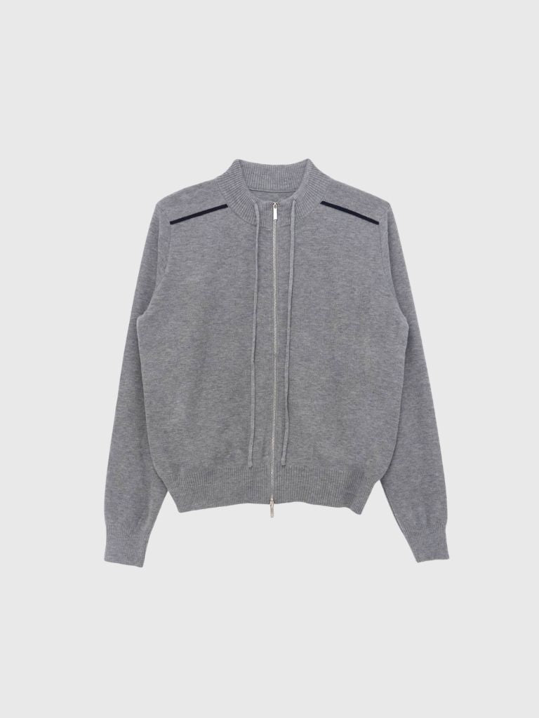 w zip line knit tops