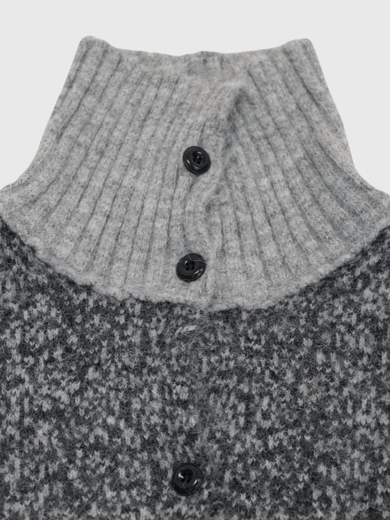 hairy mix turtle knit