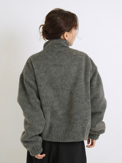 mohair snap blouson