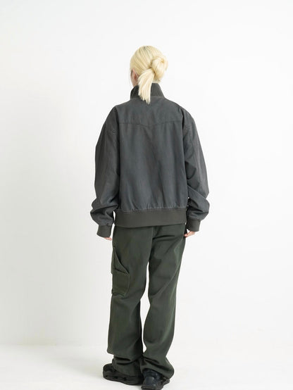 double zip high neck jacket