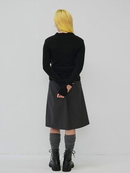 step pleats skirt