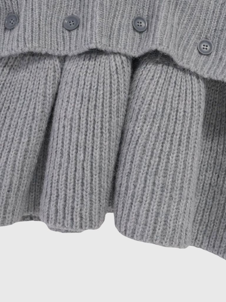 2way layered hem knit