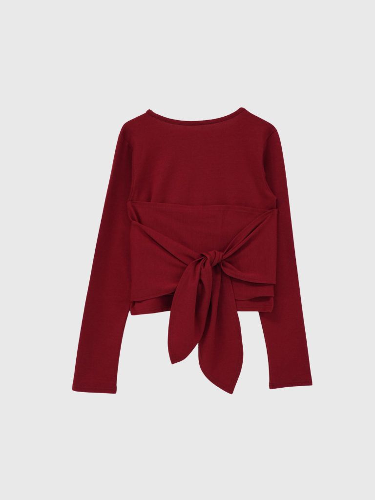 tie bustier cardigan