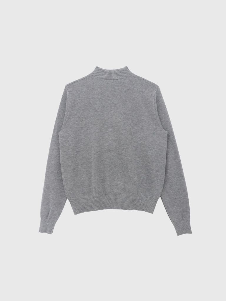 w zip line knit tops