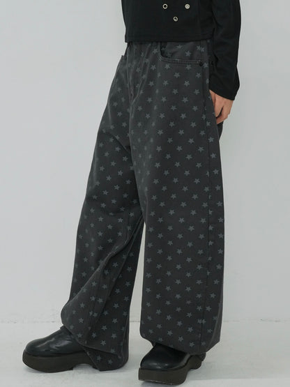 star dot balloon pants