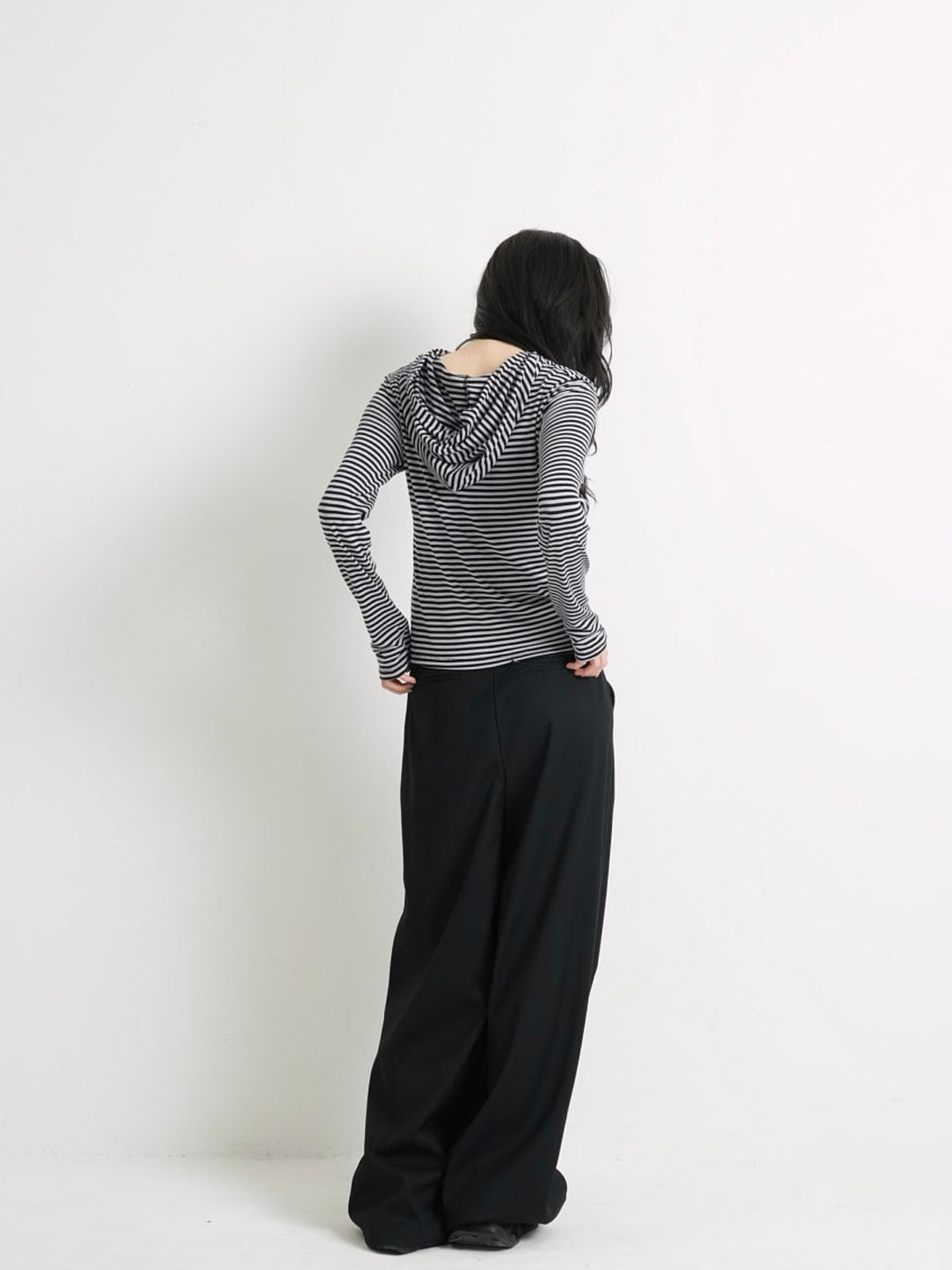 layered belt wide pants