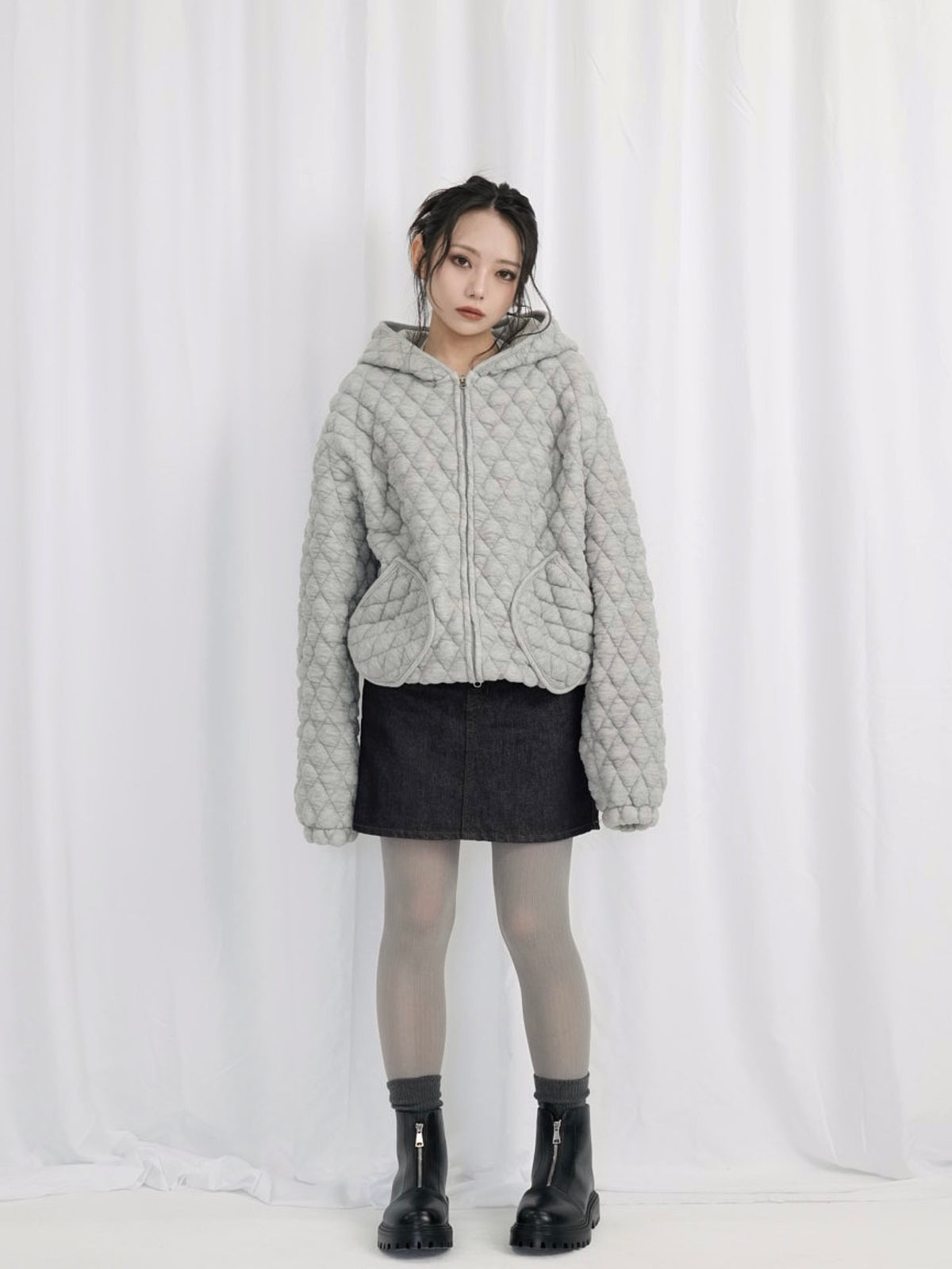 soft quilting hoodie