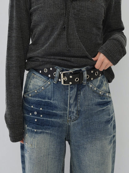 thick eyelet belt