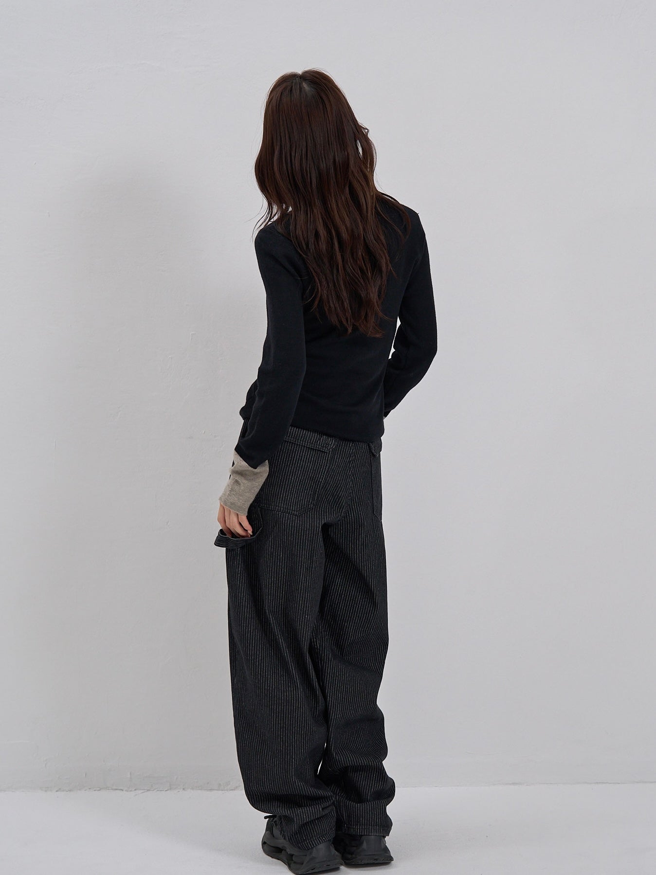 bicolor button round tops