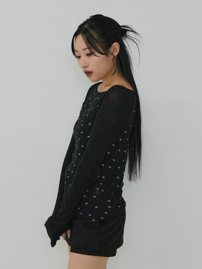 light dot raglan tops