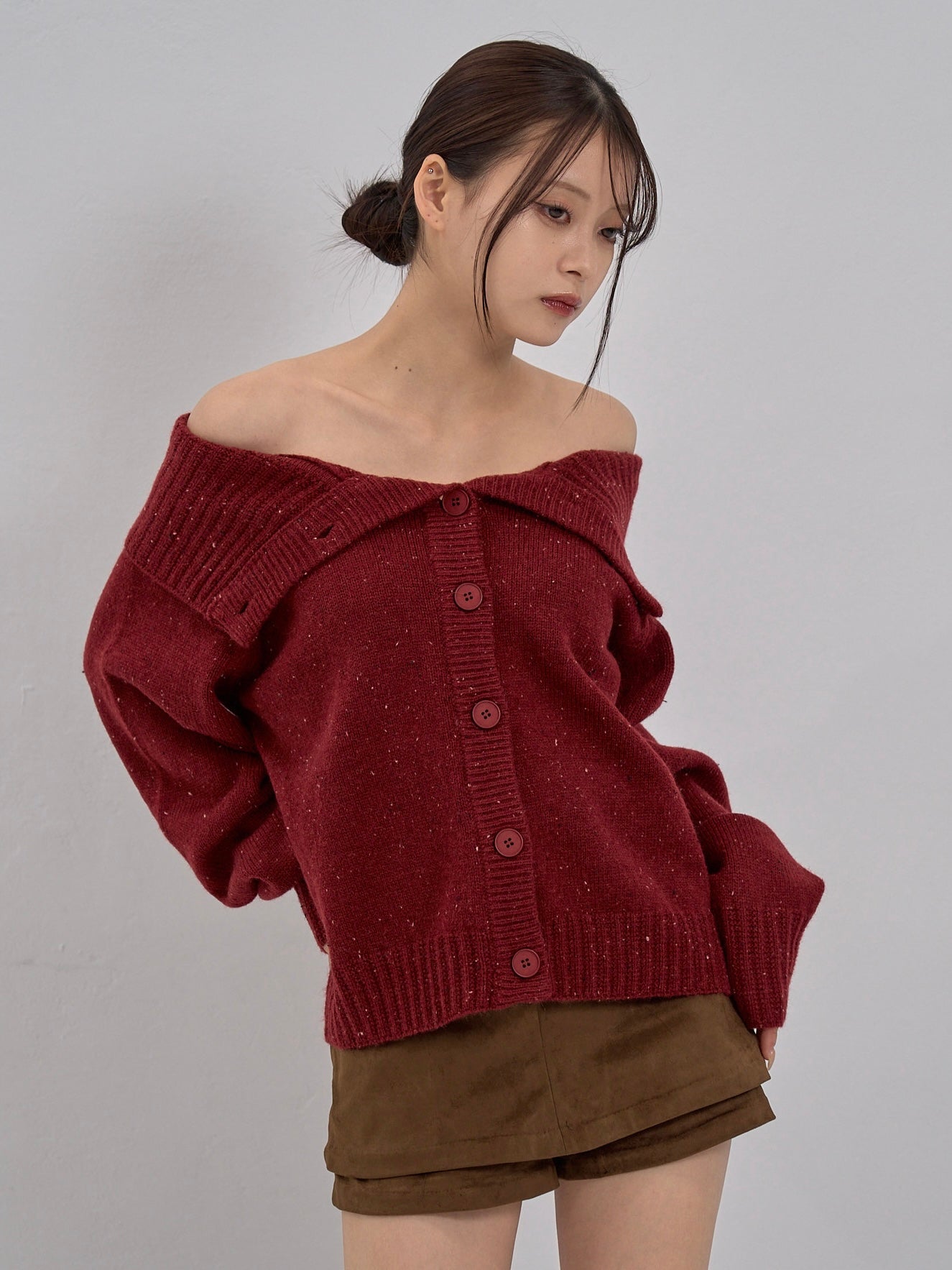 nep high neck cardigan