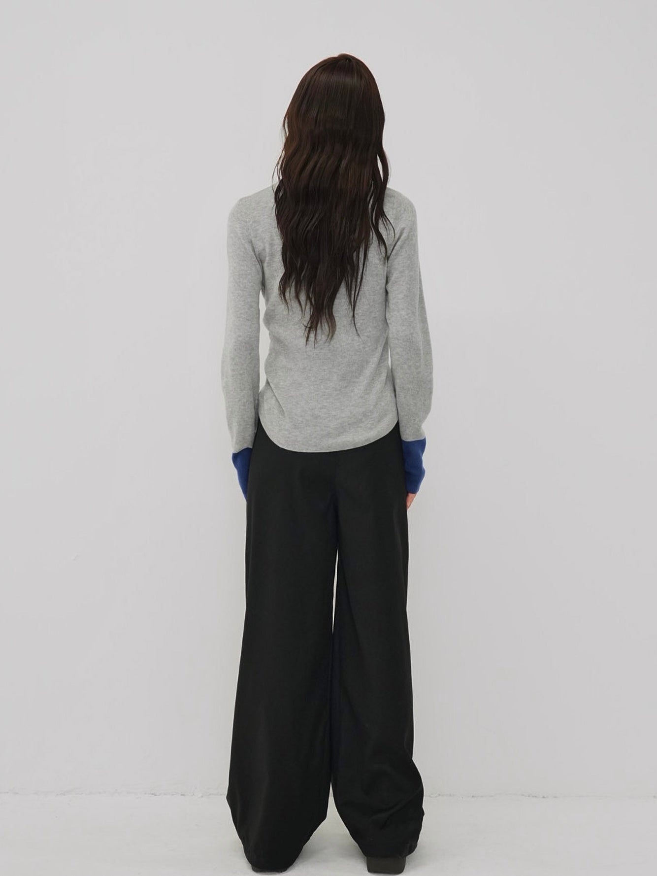 bicolor button round tops