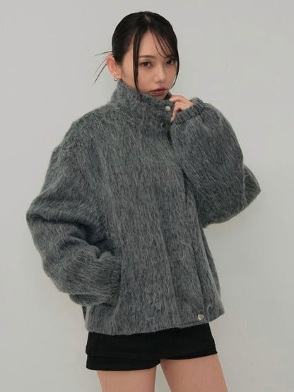 mohair tuck blouson