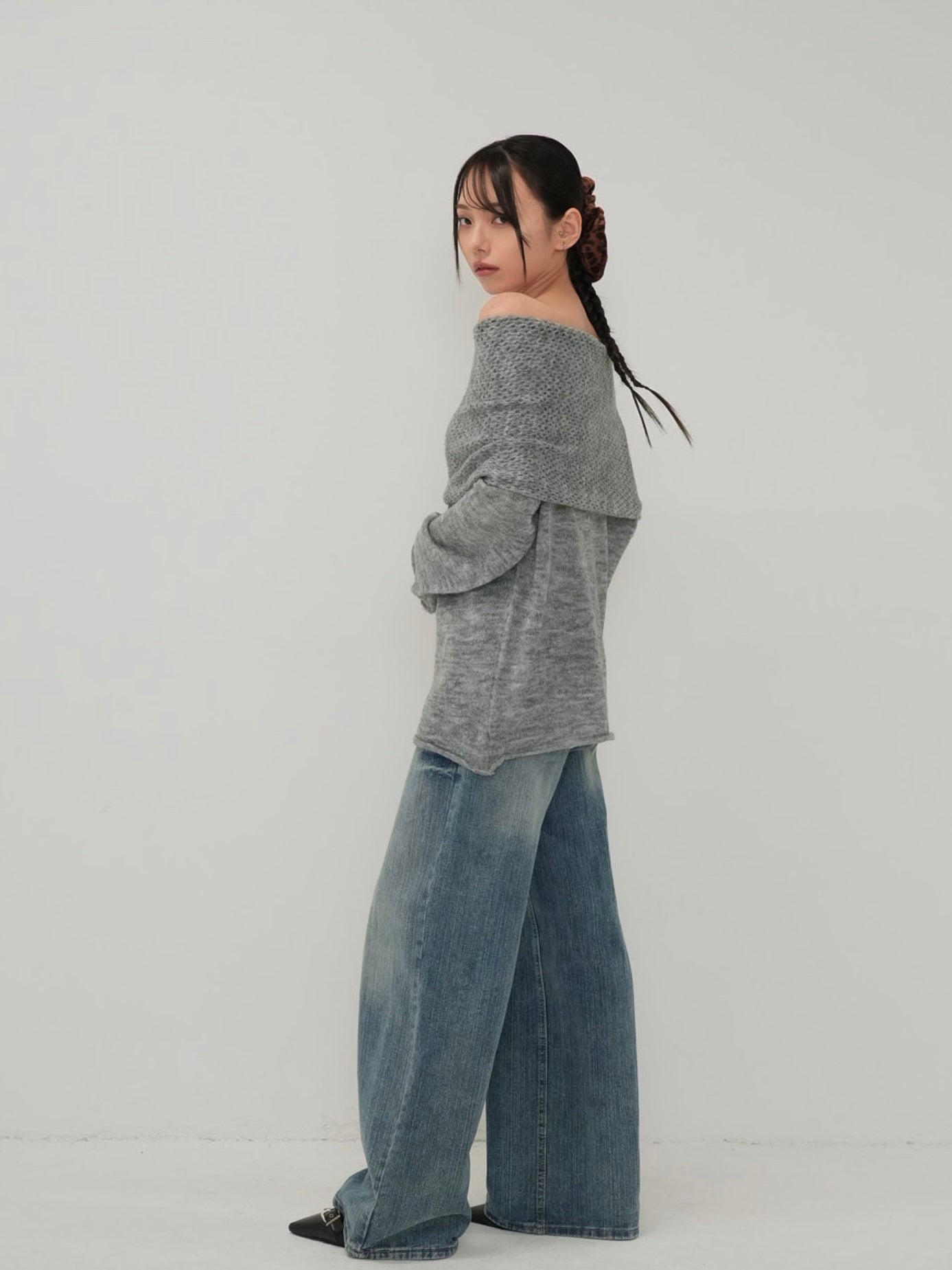 suede leopard scrunchie