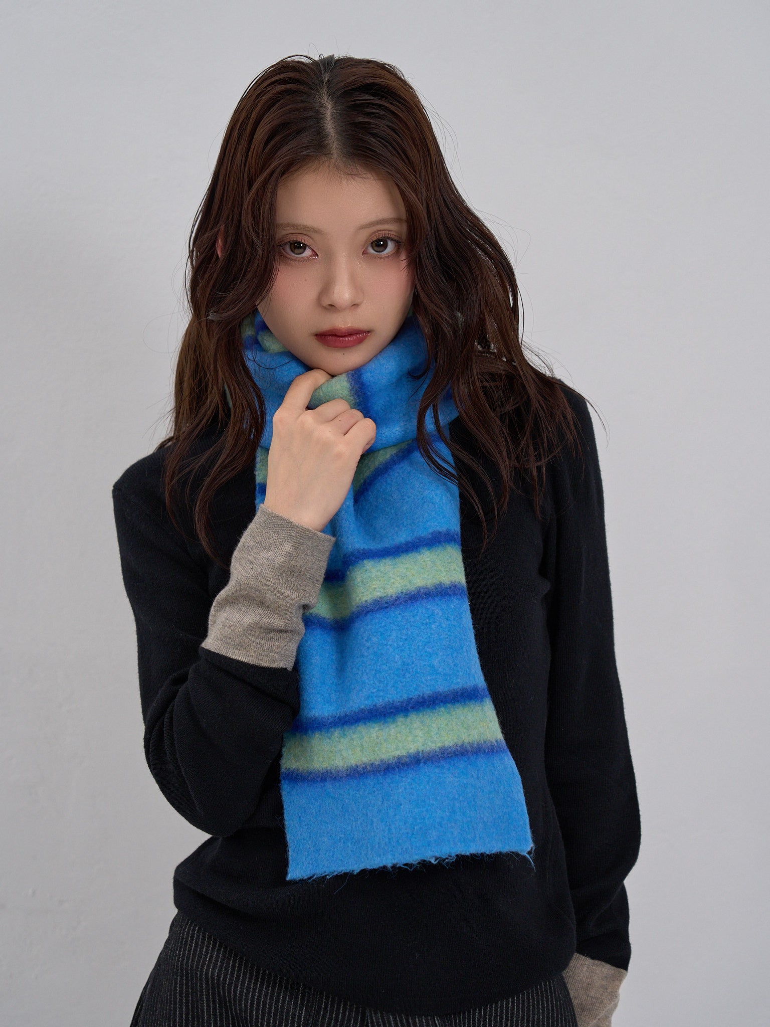 wool border muffler – enewdnina