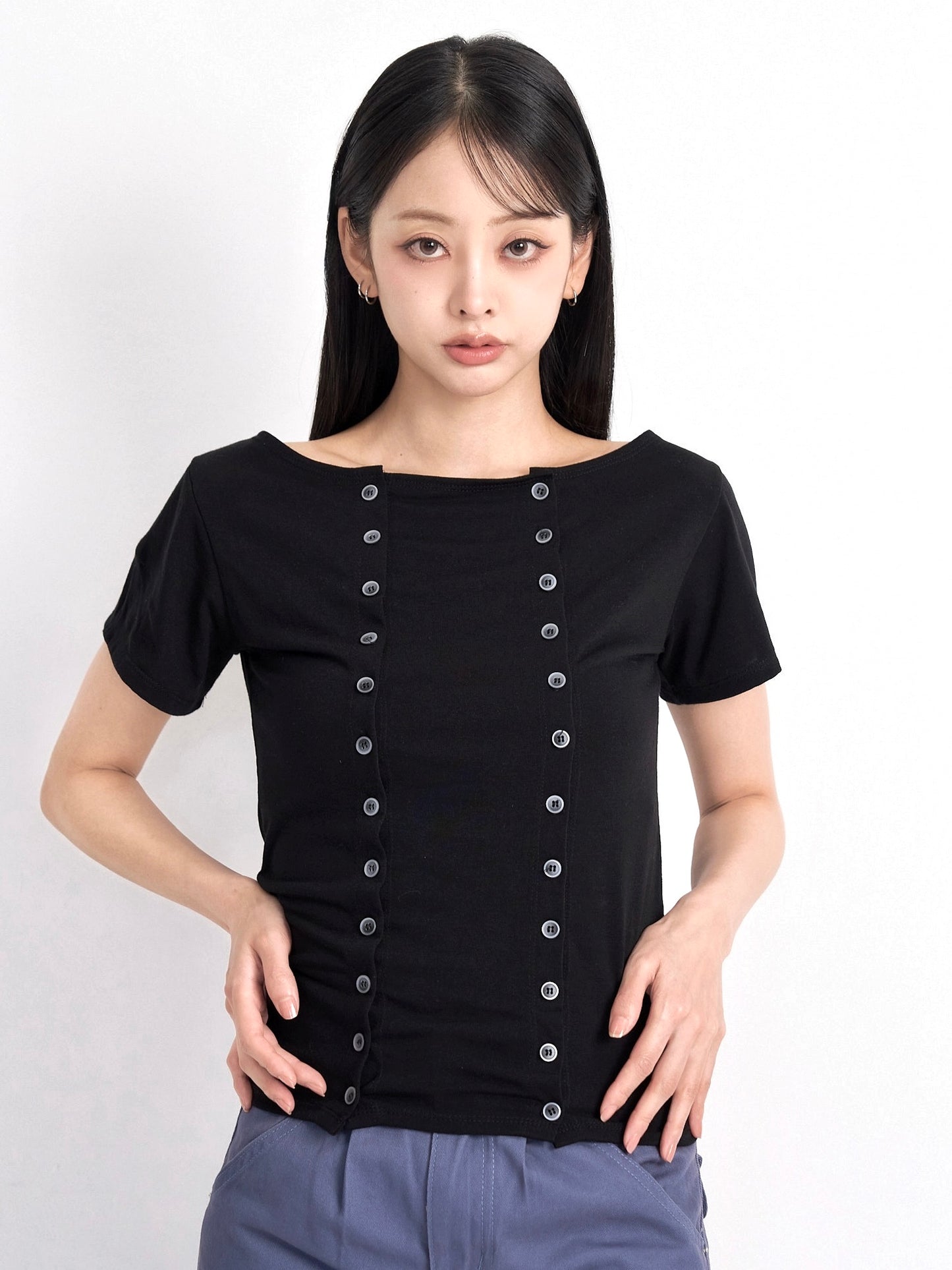 double button tops