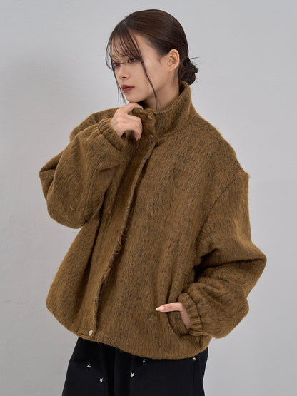 mohair tuck blouson