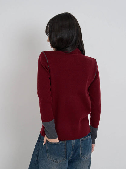 color point turtleneck knit