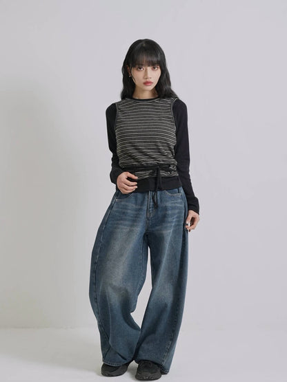 layered border wrap ribbon tops