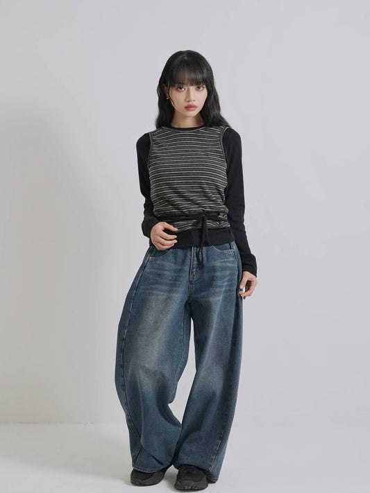 layered border wrap ribbon tops