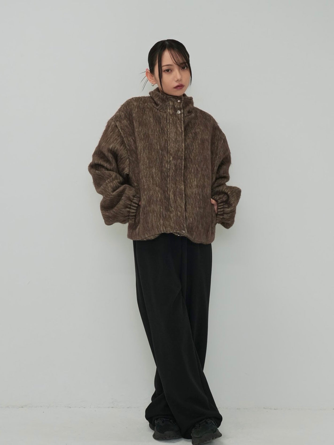 mohair tuck blouson – enewdnina