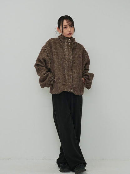 mohair tuck blouson