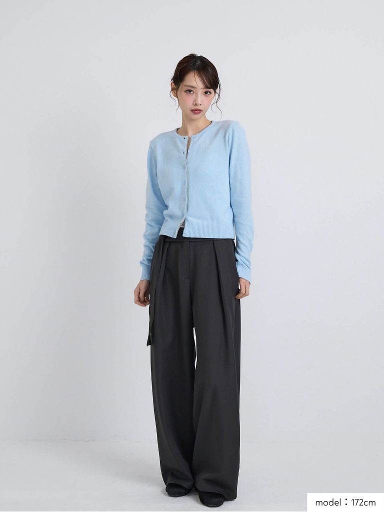 contrast line cardigan