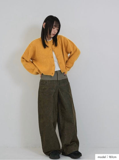 waist block corduroy pants